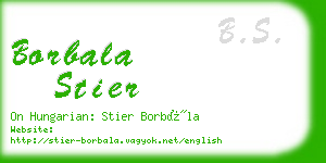 borbala stier business card